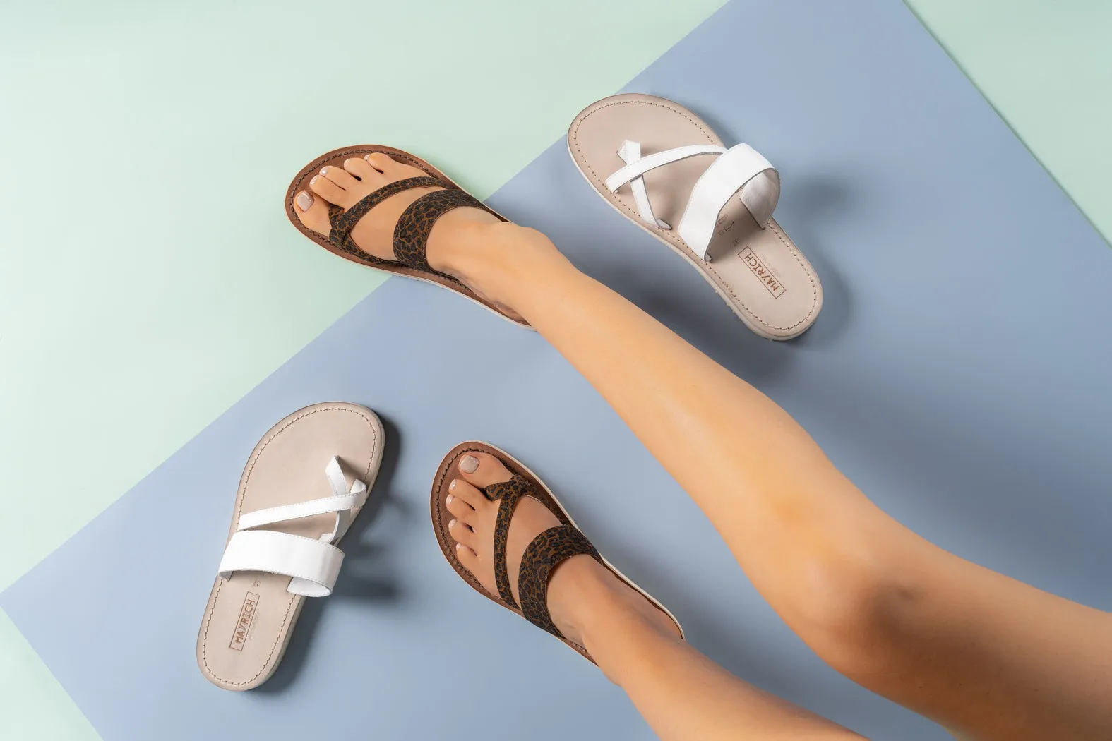 CORA Mayrich Animal Print Cross Over Slide