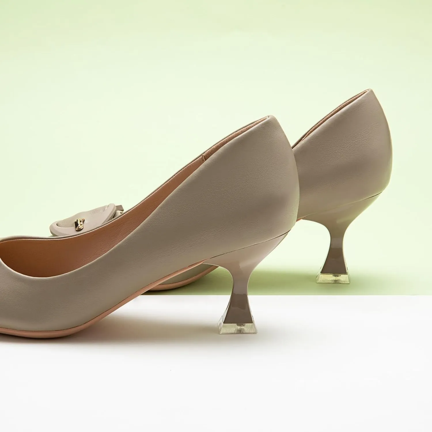 C.Paravano Women's Pumps | Low Heel Designer Shoes | Kitten Heels Womens Short Heels | Leather Pumps