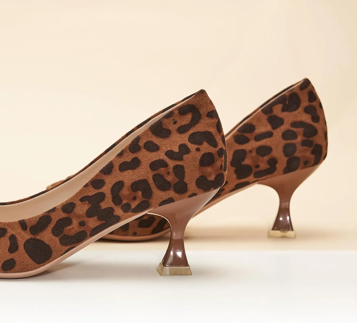 C.Paravano Women's Pumps | Low Heel Designer Shoes | Kitten Heels Womens Short Heels | Leather Pumps