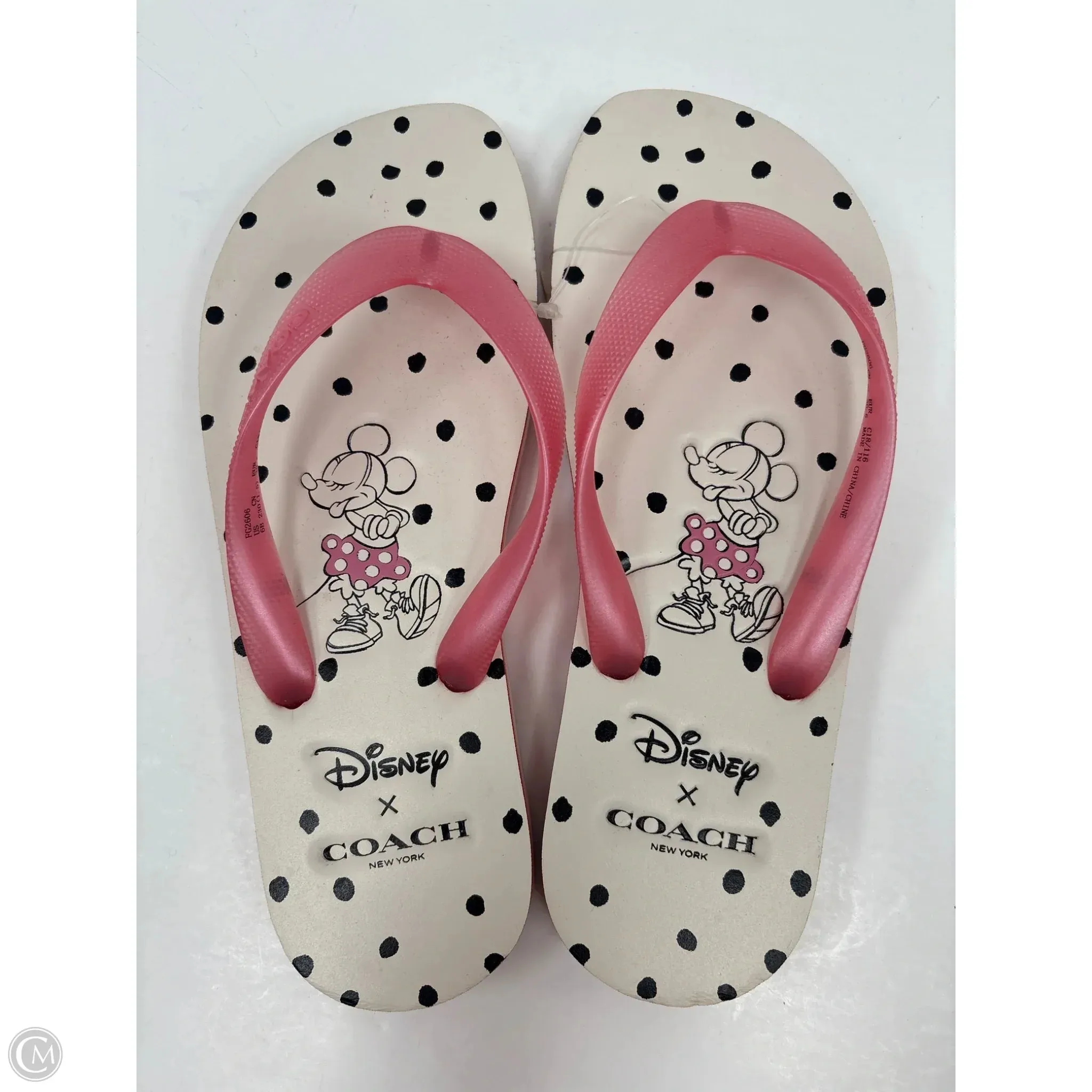 Rubber Sole All Weather Urban Walkers Sandals Designer By Coach In Pink, Size: 6