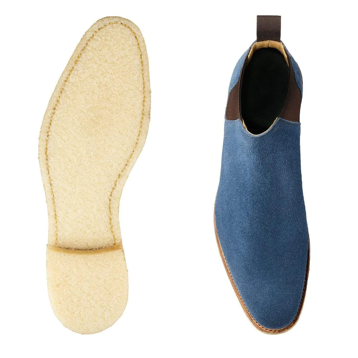 Cranleigh Mid-Blue Suede Comfortable Straps