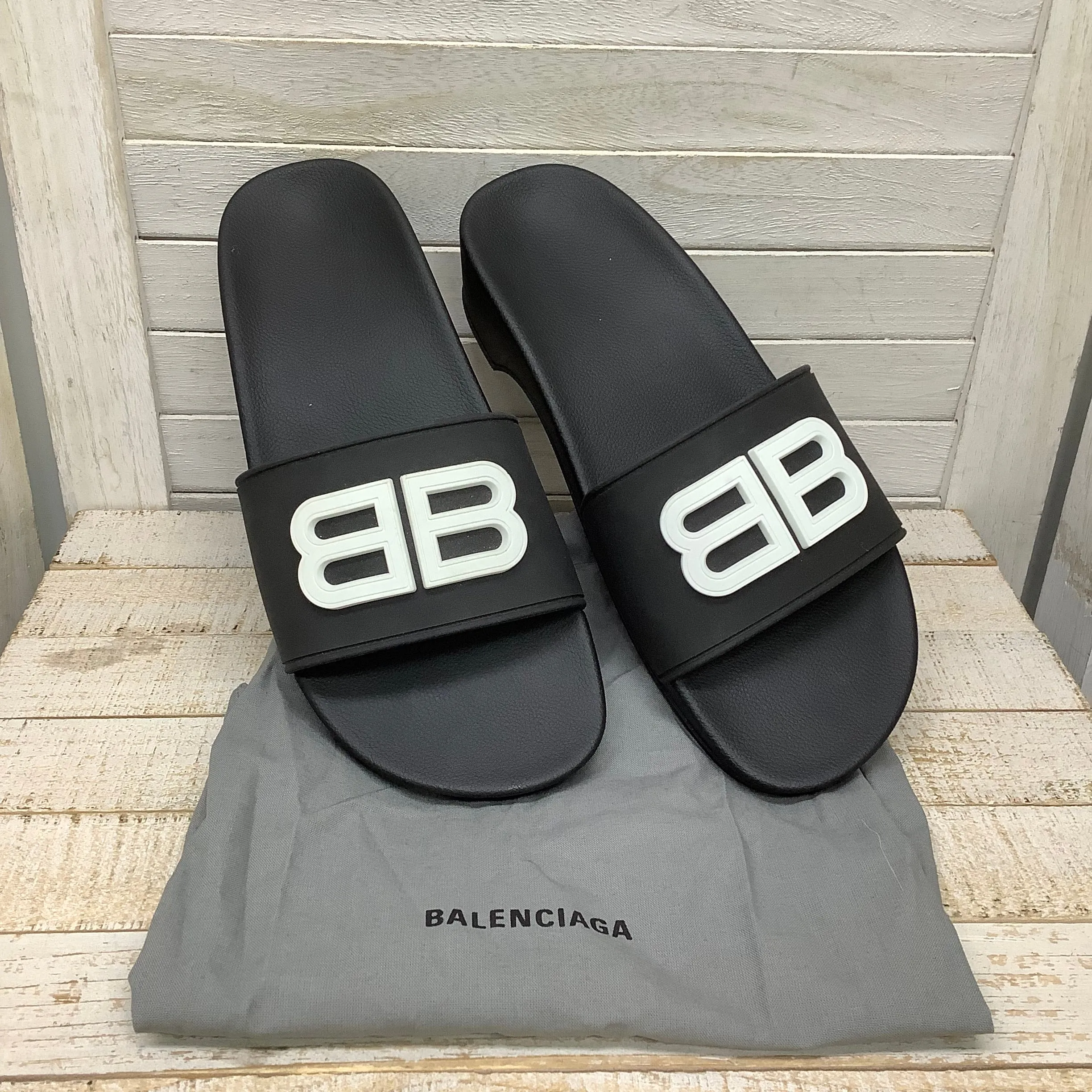 Black Sandals Designer Balenciaga, Size 7.5 Ergonomic Shape Anti Odor Outdoor Explorers