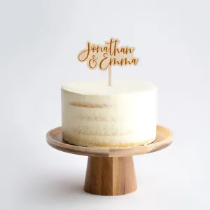 Custom Engraved Contoured Cake Topper