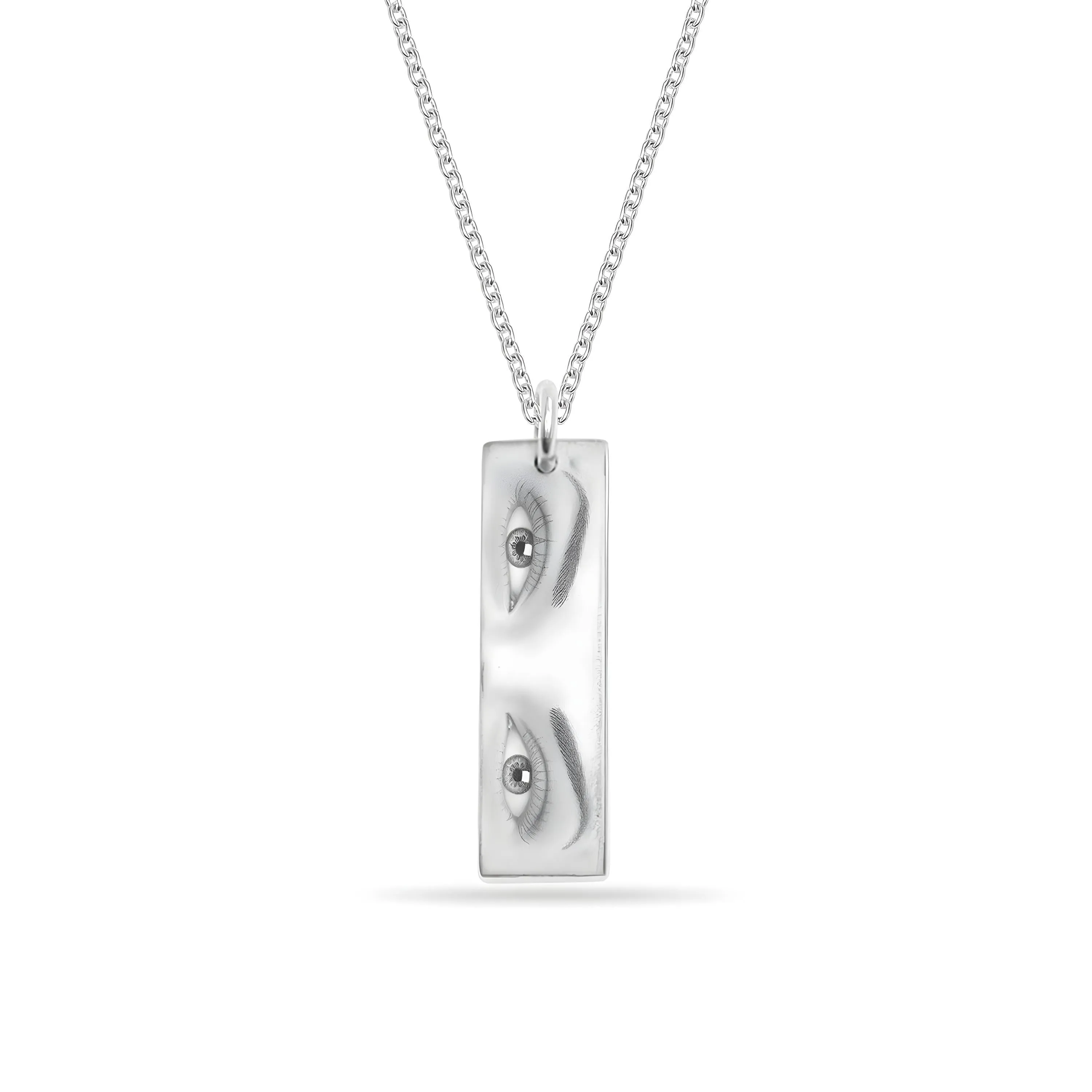 Custom Engraved Eye Pendant Necklace - Personalized Jewelry for Women | Unique Photo Pendant Gift for Birthdays & Anniversaries