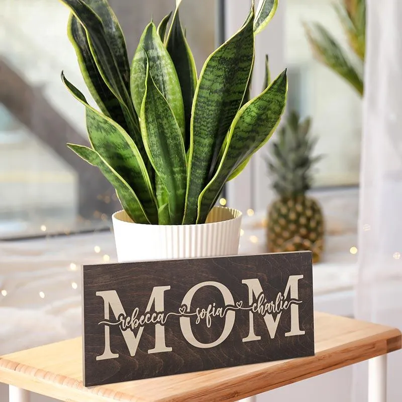 Custom Engraved Mom Sign