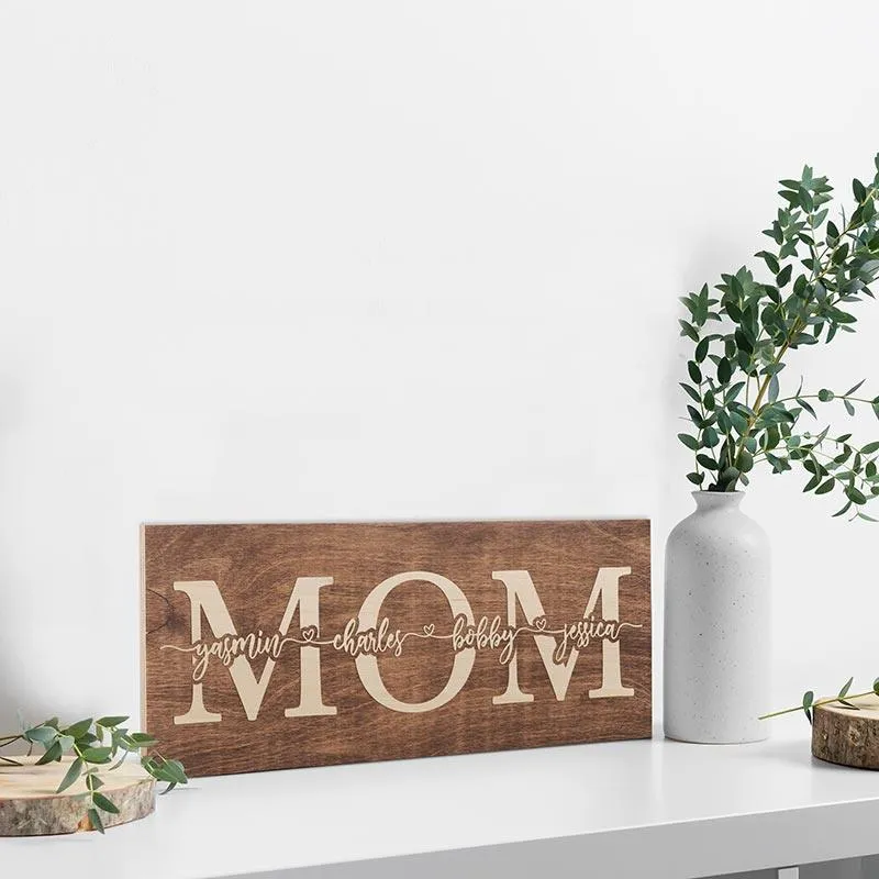 Custom Engraved Mom Sign