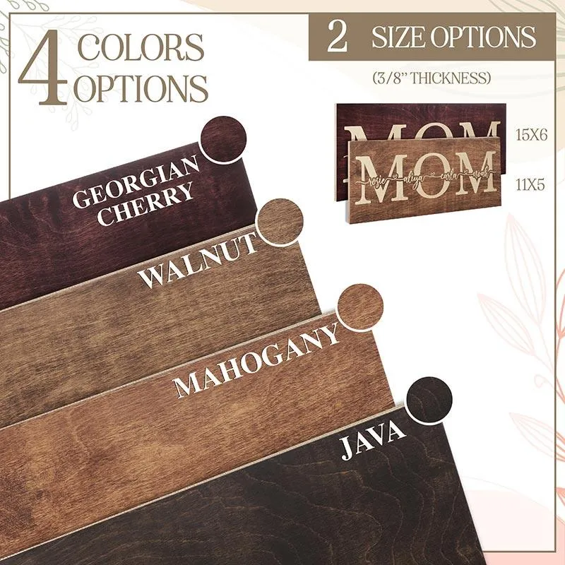 Custom Engraved Mom Sign