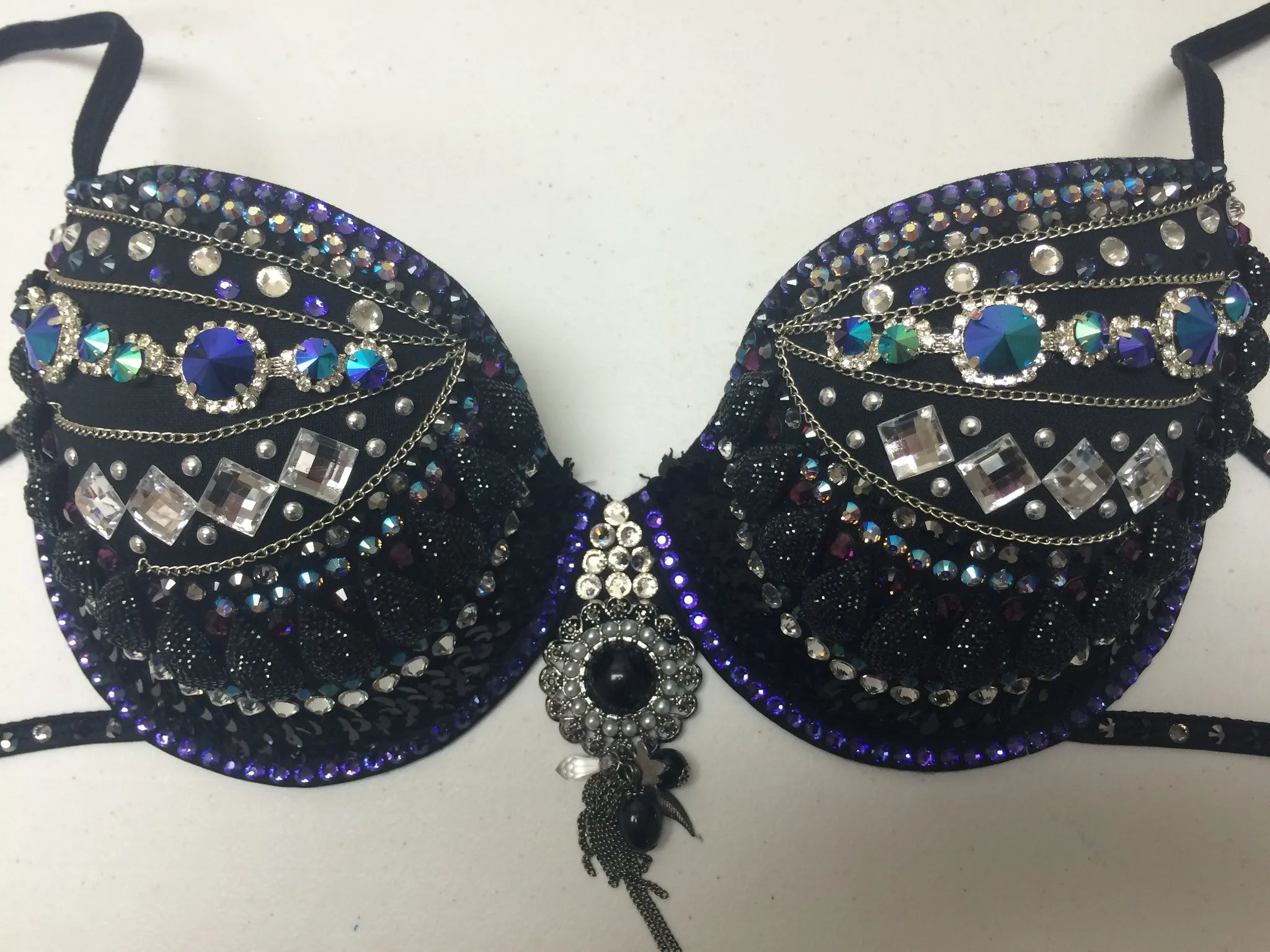 Custom Purple/Black/Blue Quick Ship Deluxe Themewear with wings $899 or bikini only $699