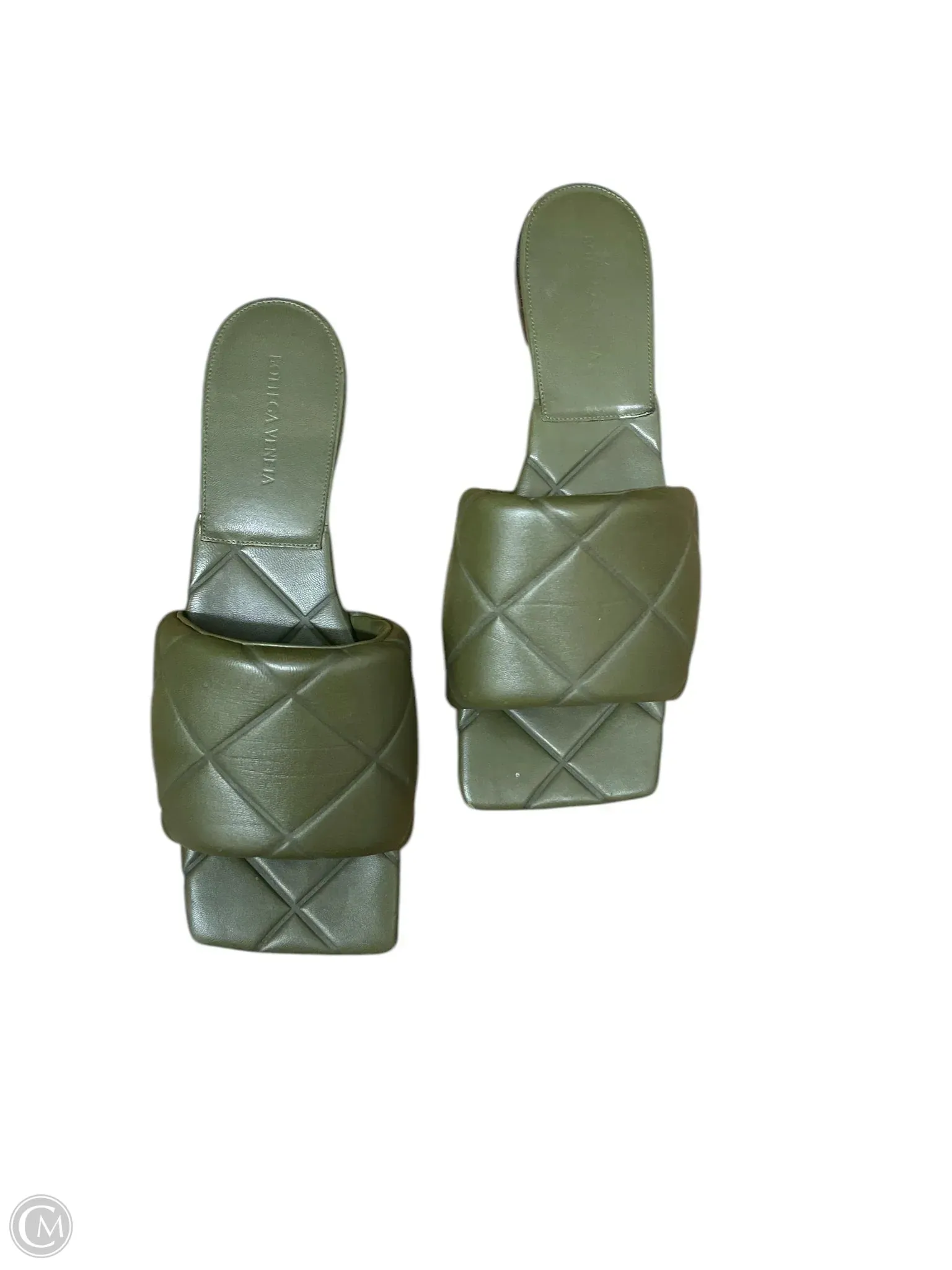 Sandals Luxury Designer By Bottega Veneta In Green, Size: 12 Arch Support Health Focused