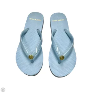 Gift Easy Pool Time Sandals Designer By Tory Burch In Blue, Size: 5