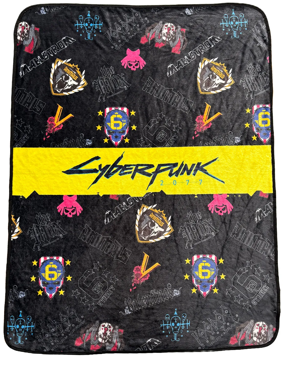CYBERPUNK 2077 - NIGHT CITY GANGS ICONS THROW BLANKET
