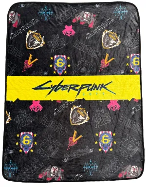 CYBERPUNK 2077 - NIGHT CITY GANGS ICONS THROW BLANKET