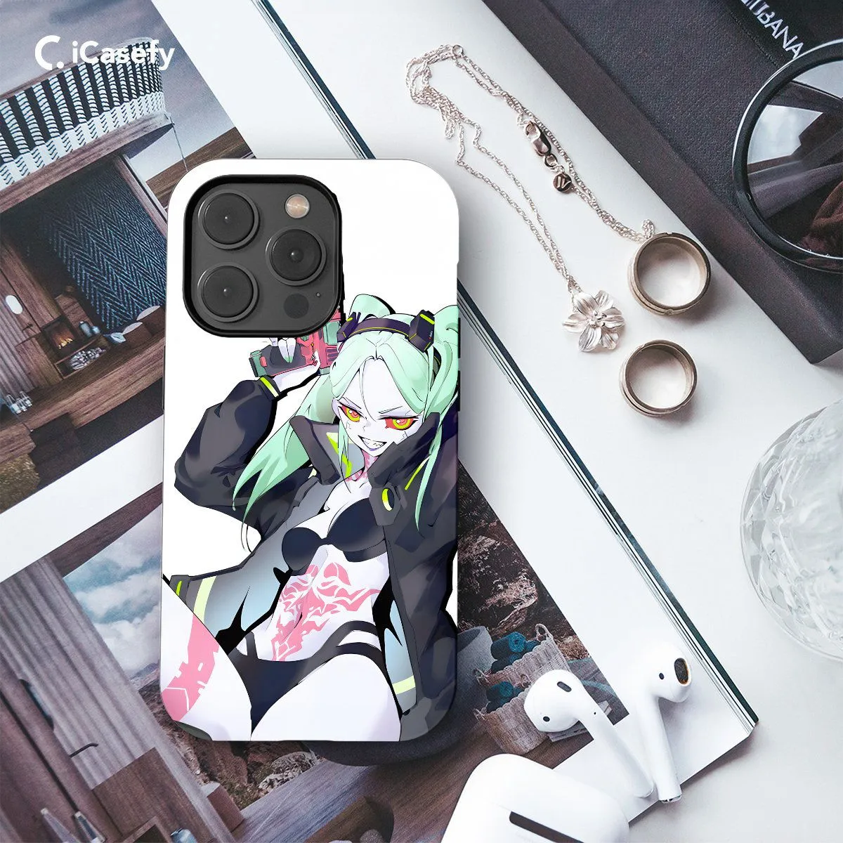 Cyberpunk Anime Rebecca Japanese Manga Phone Case iPhone Samsung Pixel & More #149