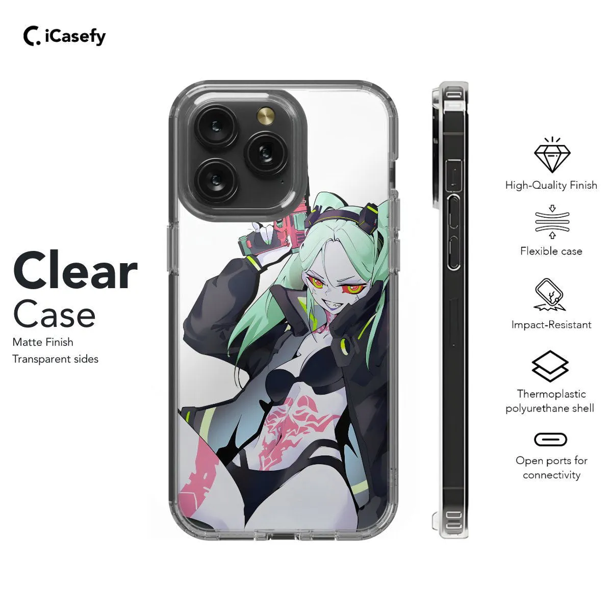 Cyberpunk Anime Rebecca Japanese Manga Phone Case iPhone Samsung Pixel & More #149