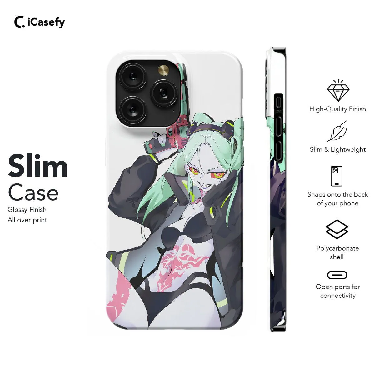 Cyberpunk Anime Rebecca Japanese Manga Phone Case iPhone Samsung Pixel & More #149