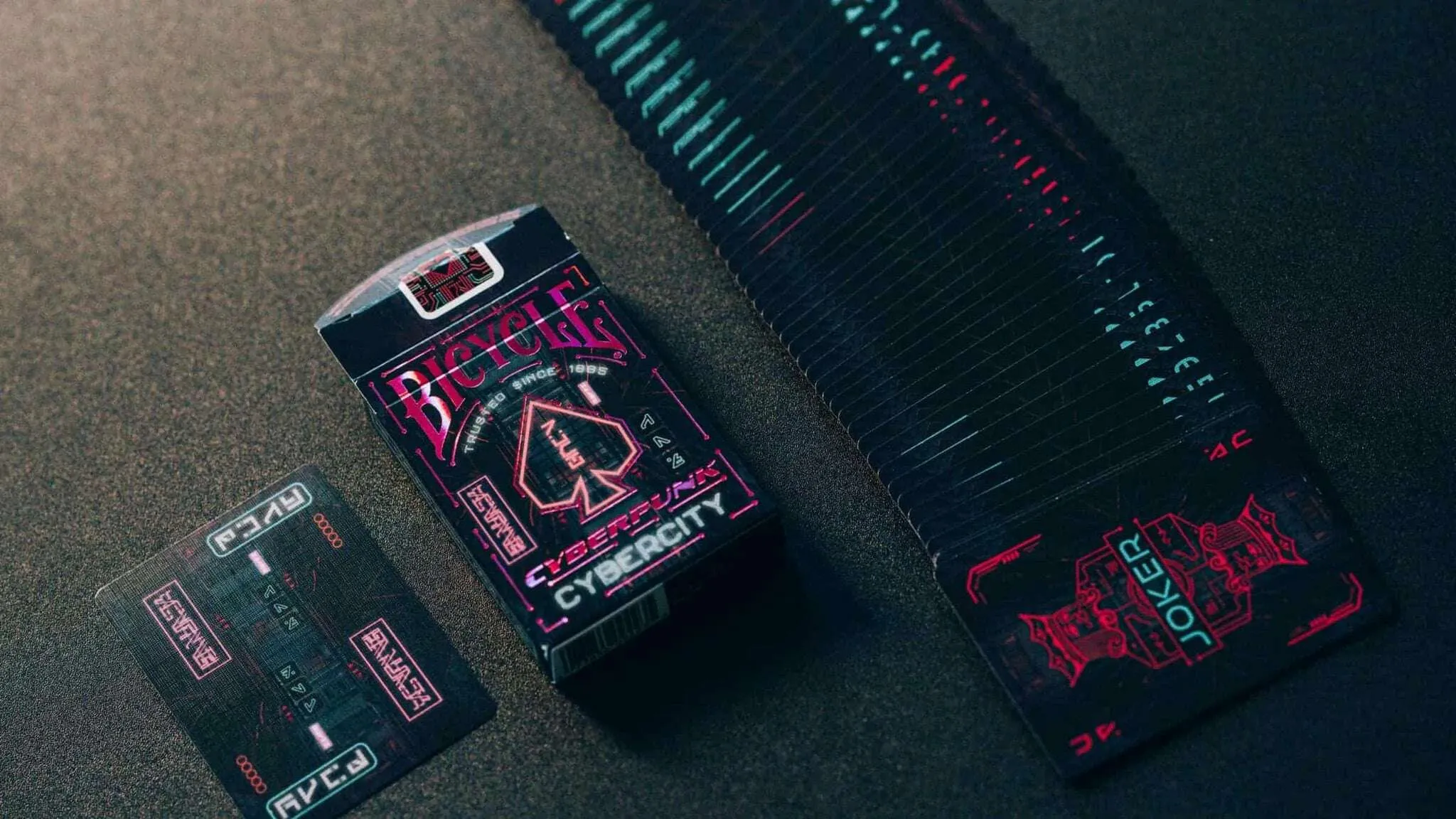 Cyberpunk Cyber City Bicycle Playing Cards