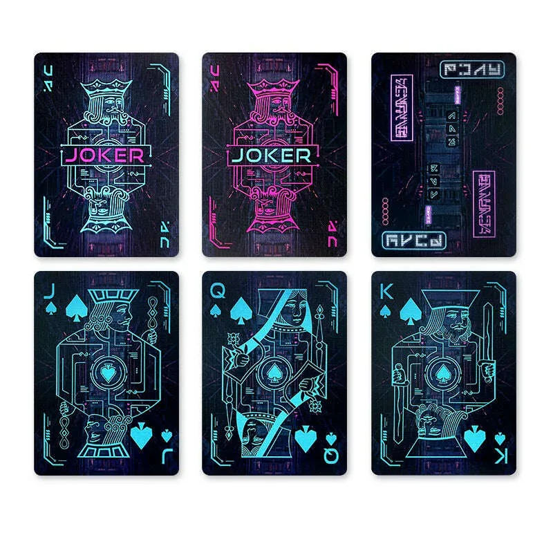 Cyberpunk Cyber City Bicycle Playing Cards