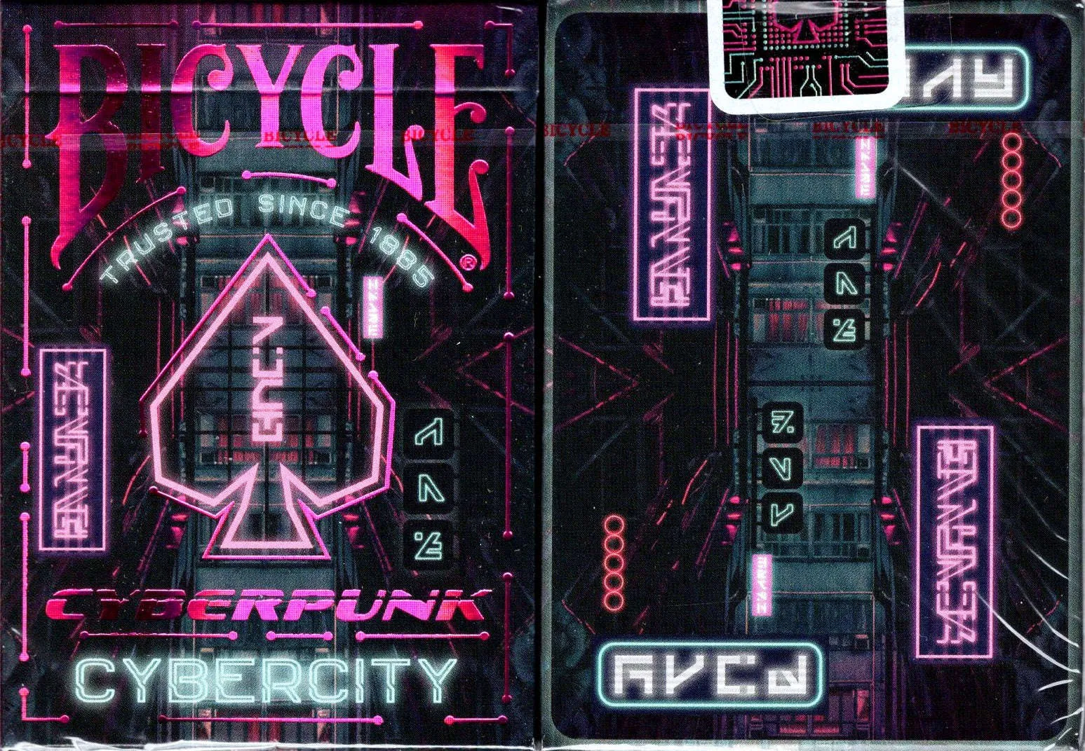 Cyberpunk Cyber City Bicycle Playing Cards