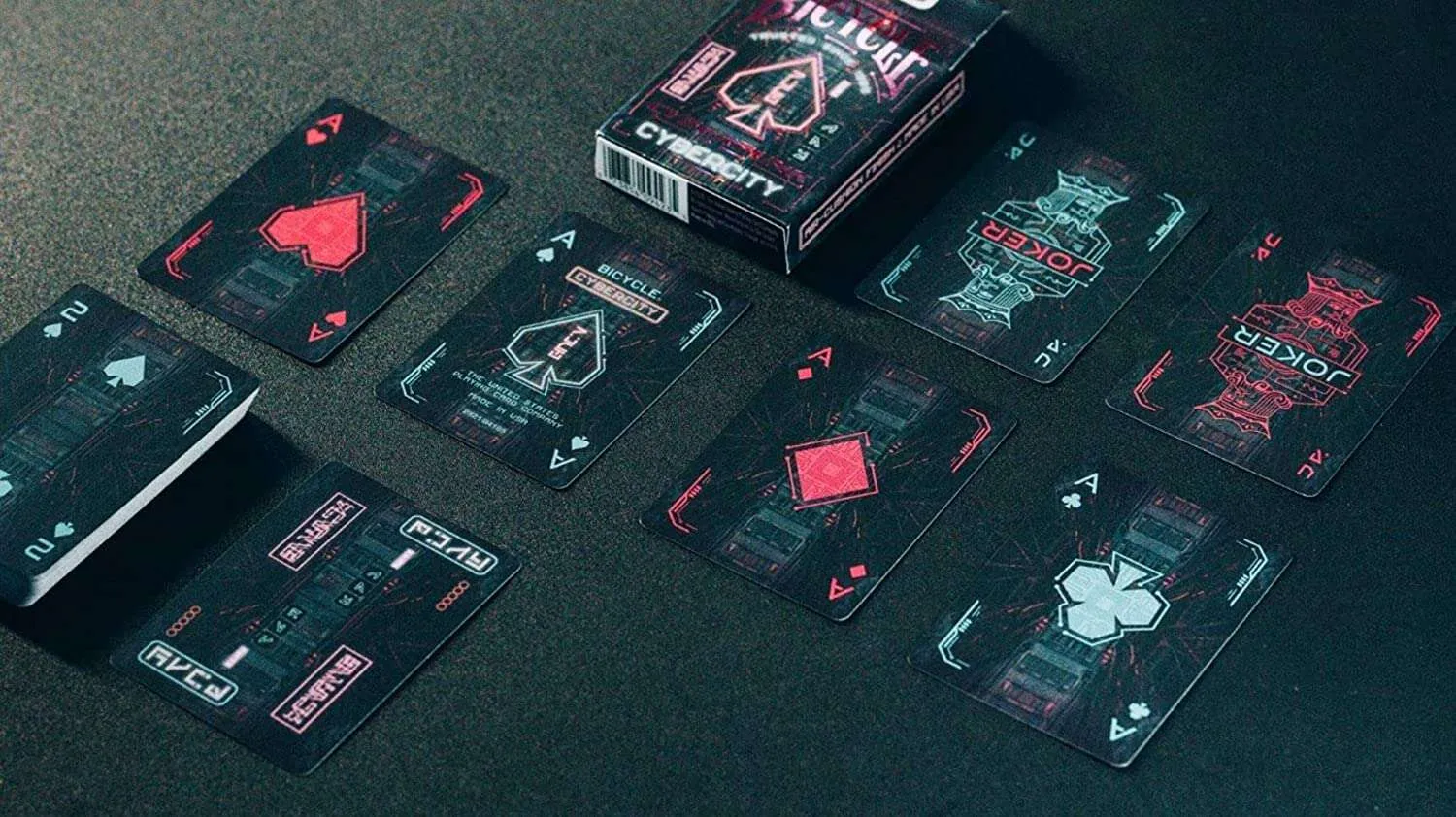 Cyberpunk Cyber City Bicycle Playing Cards
