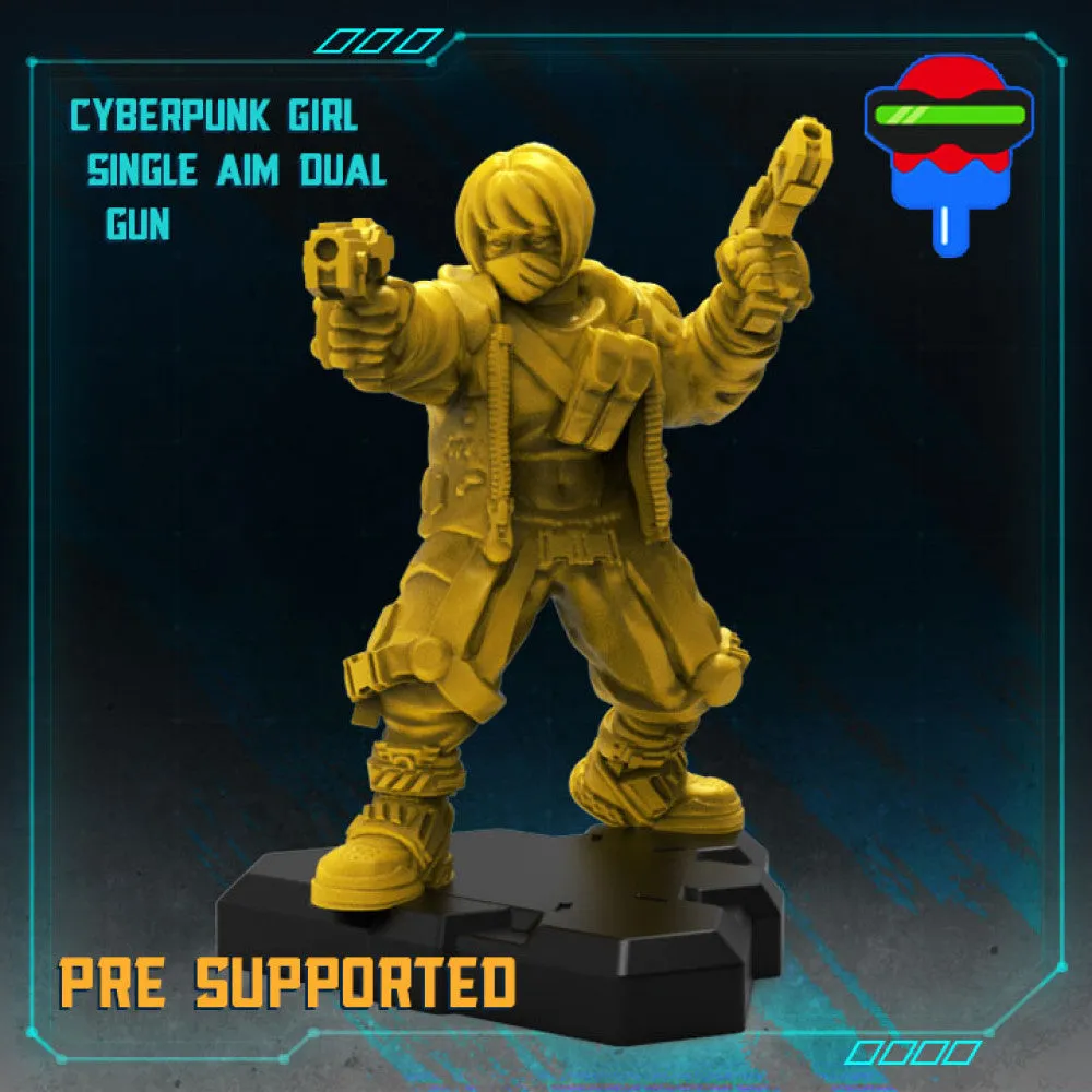 CYBERPUNK GIRL SINGLE AIM HANDGUN