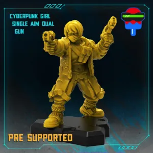 CYBERPUNK GIRL SINGLE AIM HANDGUN