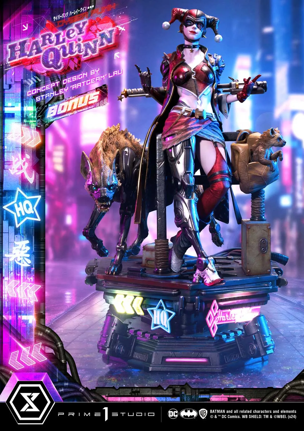 Cyberpunk Harley Quinn (Deluxe Bonus) 1/4 Scale Statue