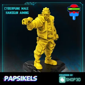 Cyberpunk Male Hand Gun Aiming