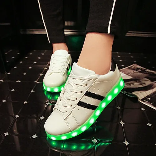 Dancing Feet Music Notes LED Shoes Light Up Unisex Shoes