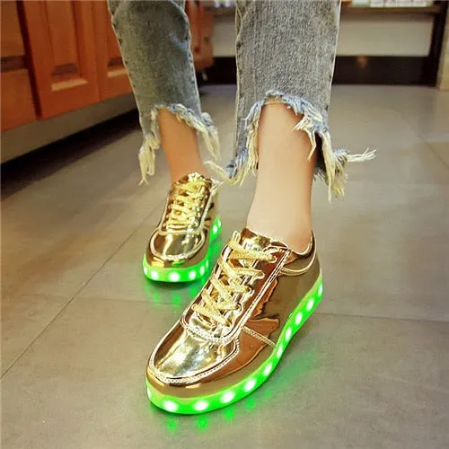 Dancing Feet Music Notes LED Shoes Light Up Unisex Shoes