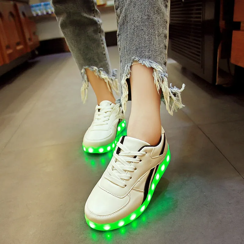 Dancing Feet Music Notes LED Shoes Light Up Unisex Shoes