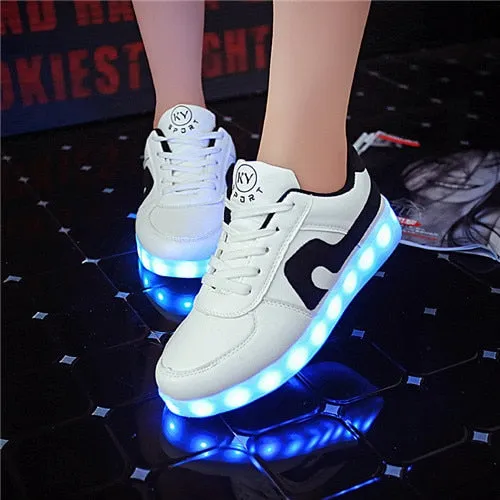 Dancing Feet Music Notes LED Shoes Light Up Unisex Shoes