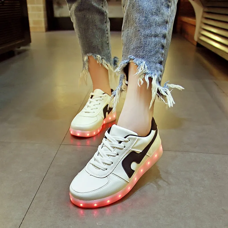 Dancing Feet Music Notes LED Shoes Light Up Unisex Shoes