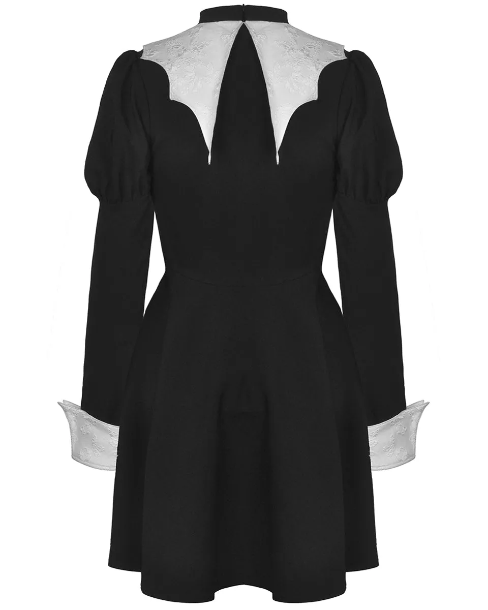 Dark In Love Hellebore Gothic Mini Dress