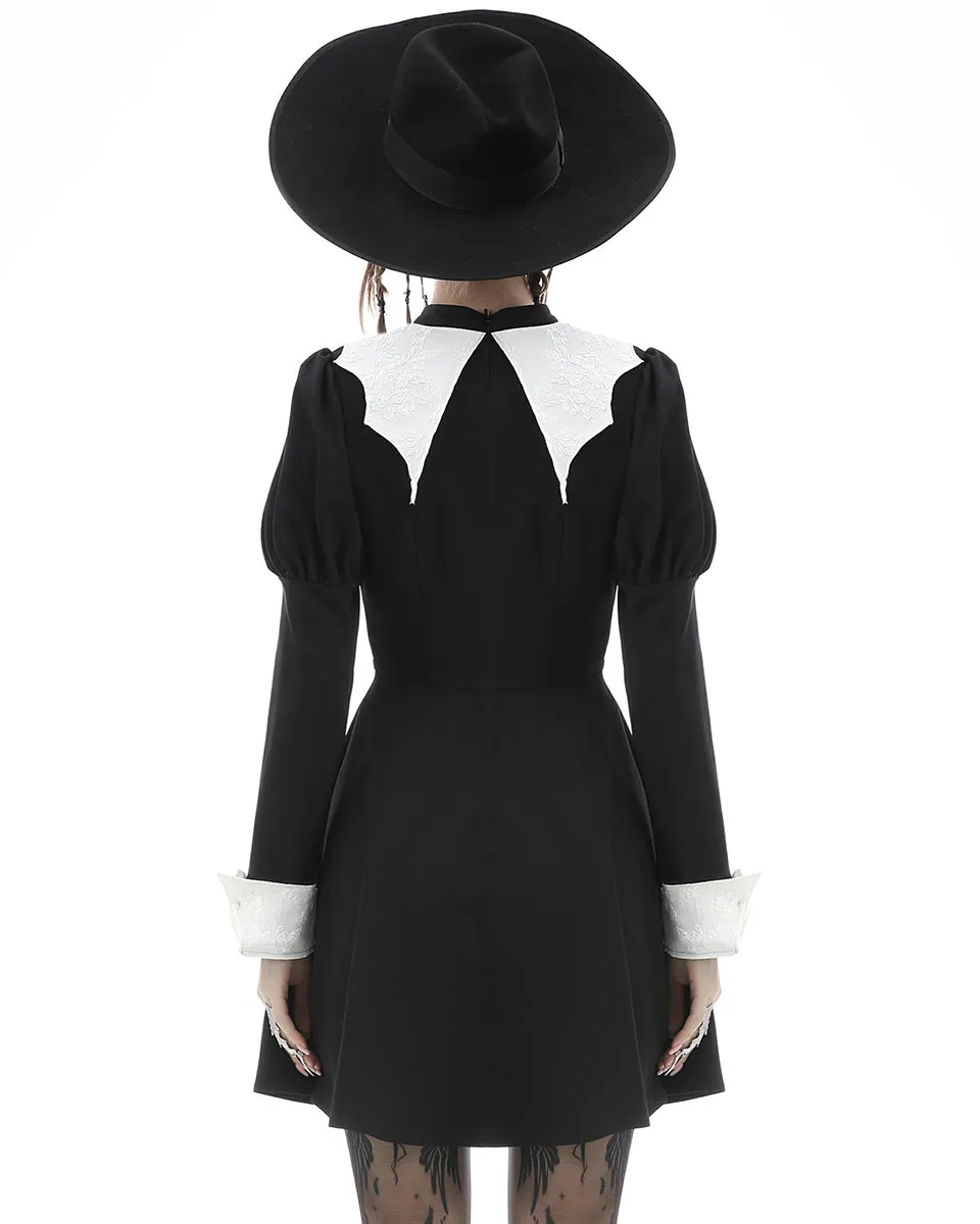 Dark In Love Hellebore Gothic Mini Dress