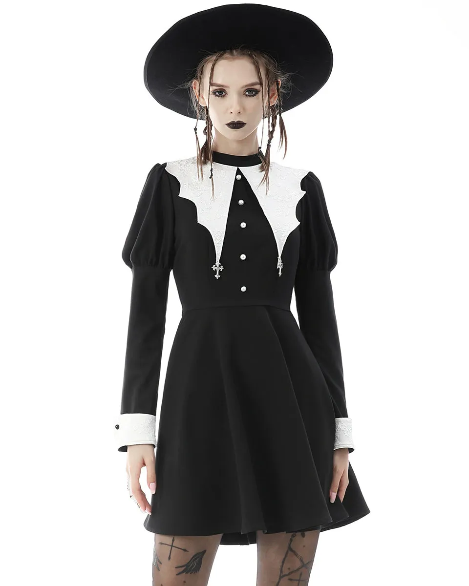 Dark In Love Hellebore Gothic Mini Dress