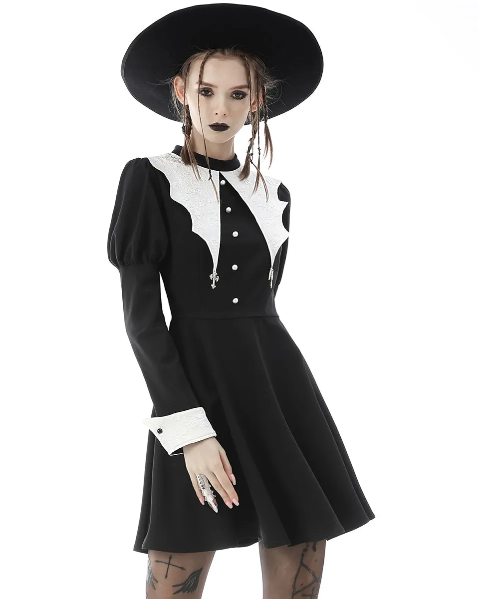 Dark In Love Hellebore Gothic Mini Dress