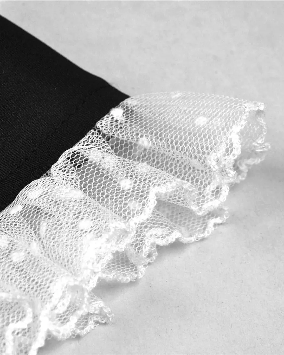 Dark In Love Lost Harlequin Gothic Lolita Dress - Black & White