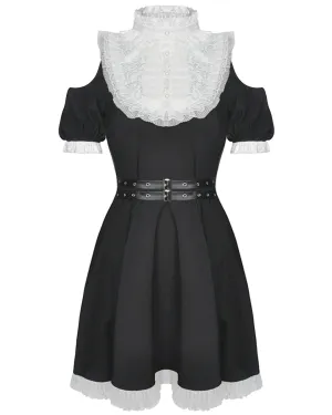 Dark In Love Lost Harlequin Gothic Lolita Dress - Black & White