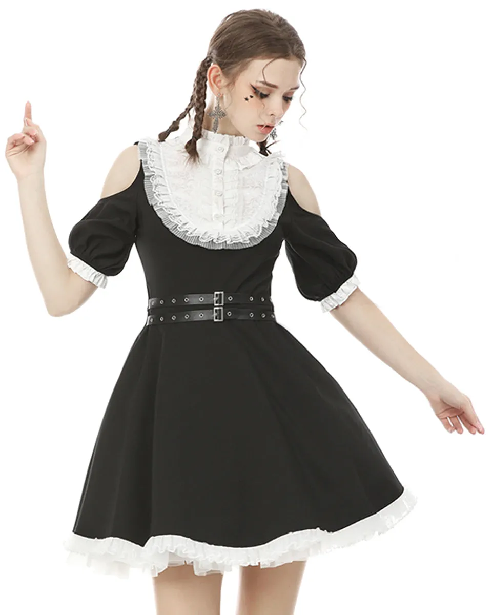 Dark In Love Lost Harlequin Gothic Lolita Dress - Black & White