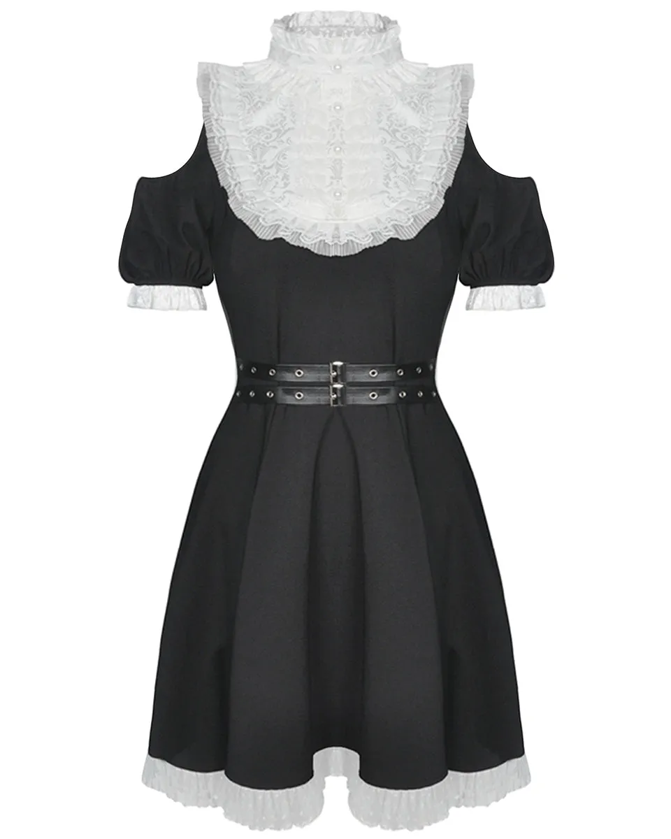 Dark In Love Lost Harlequin Gothic Lolita Dress - Black & White