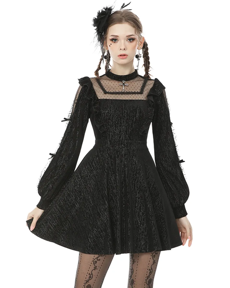 Dark In Love Moonlight Reverie Dress - Black Sparkle
