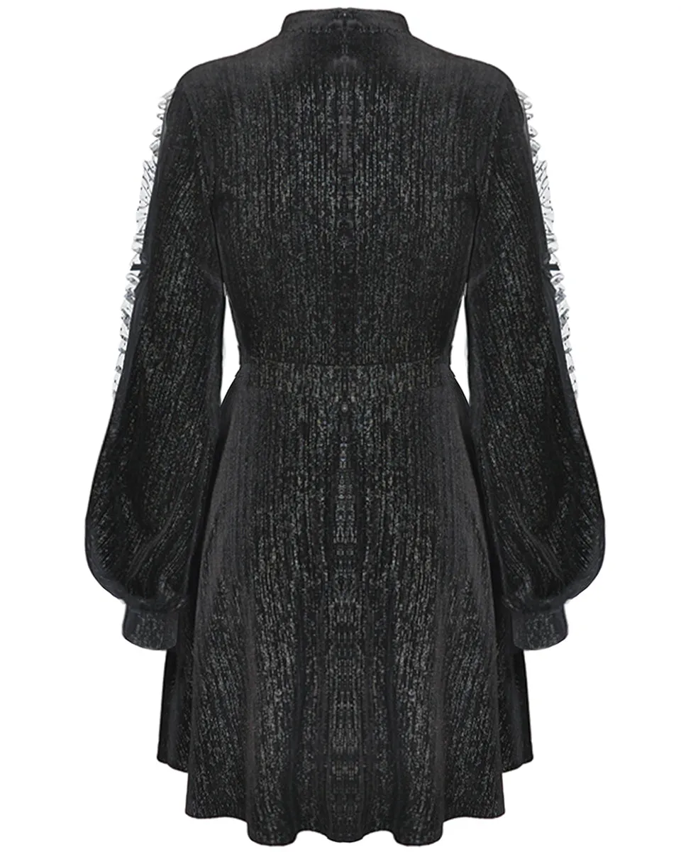 Dark In Love Moonlight Reverie Dress - Black Sparkle