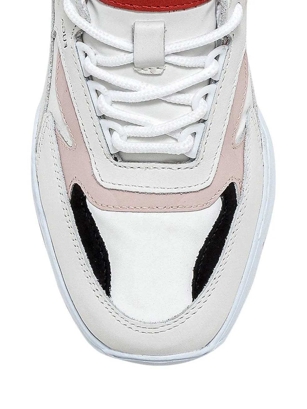 D.A.T.E. Fuga 2.0 Leather Sneaker- White-Pink