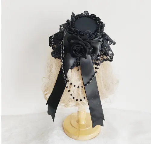 Day Dream~Gothic Lolita Top Hat Lolita Tea Party Halloween Hair Accessory