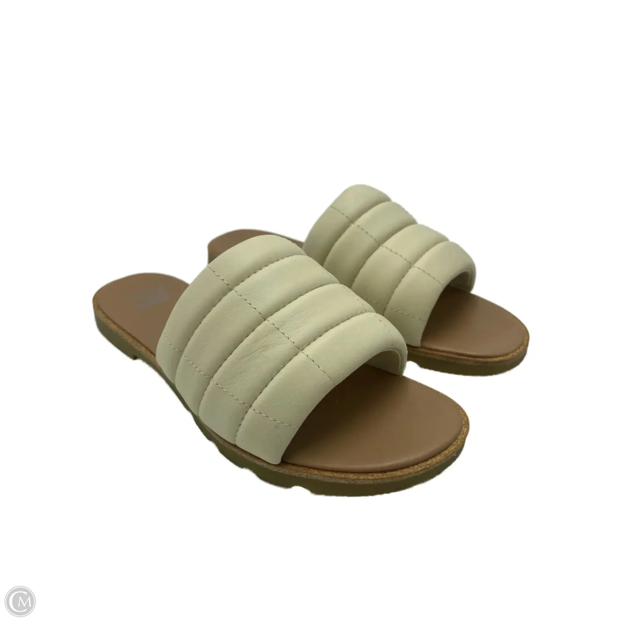 Sandals Designer By Sorel In Cream, Size: 9.5 Secure fit Cushioned Insole Technology