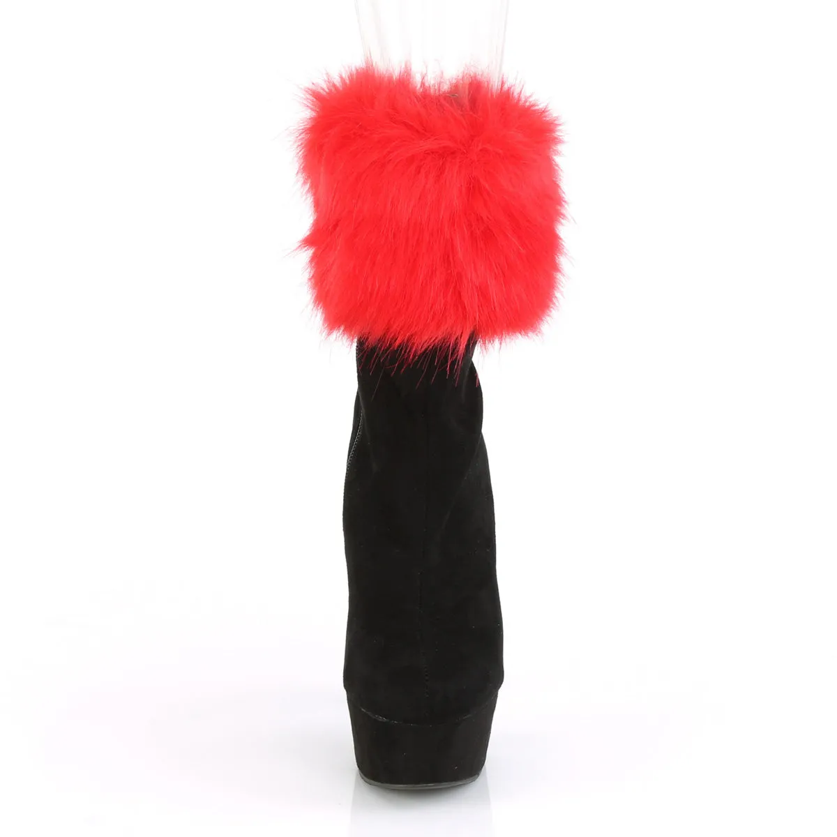DELIGHT-1000 Pleaser Black Faux Suede Sexy Platform Shoes (Pole Dancing Heels)