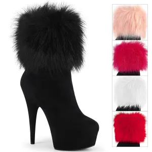 DELIGHT-1000 Pleaser Black Faux Suede Sexy Platform Shoes (Pole Dancing Heels)