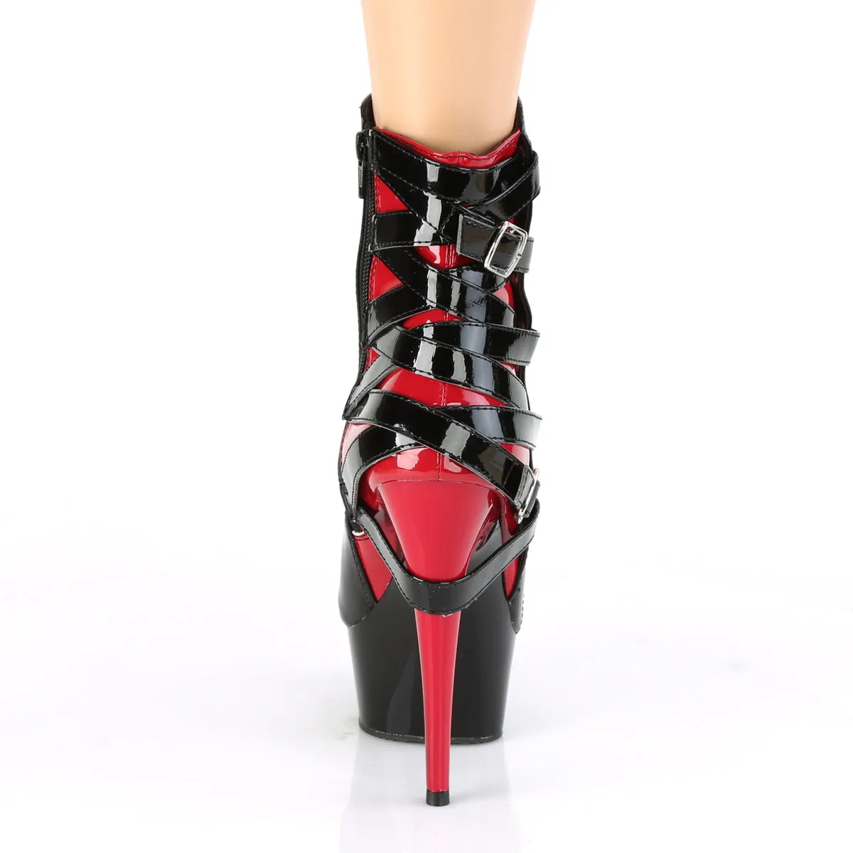 DELIGHT-1012 Pleaser Black/Red Sexy Platform Shoes (Pole Dancing Heels)