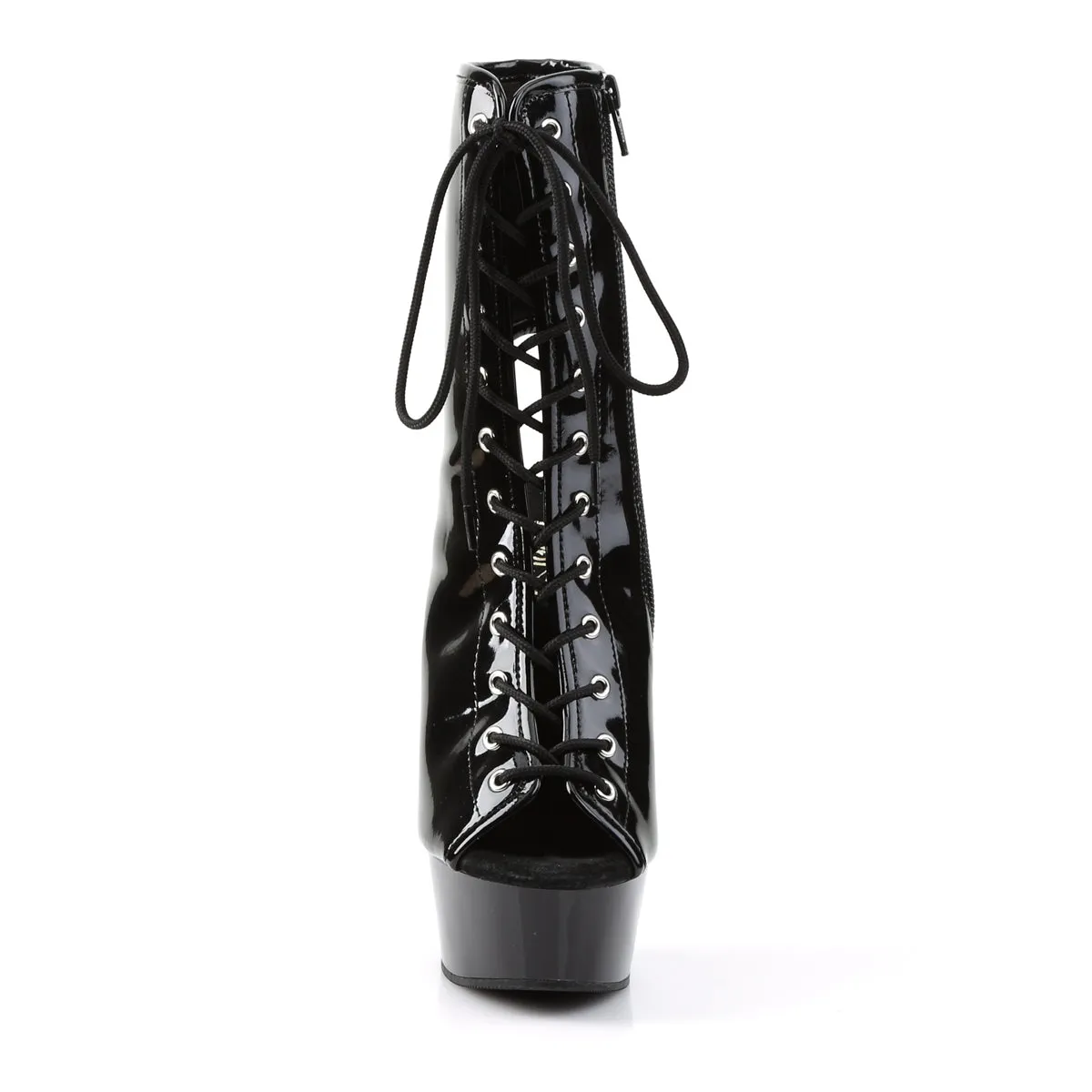DELIGHT-1016 Pleaser Black Patent Sexy Platform Shoes (Pole Dancing Heels)