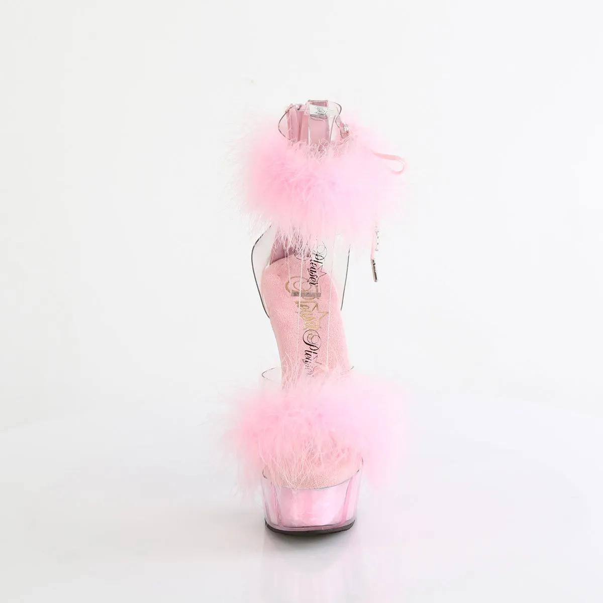 DELIGHT-624F Pleaser Clear/Baby Pink Sexy Platform Shoes (Pole Dancing Heels)